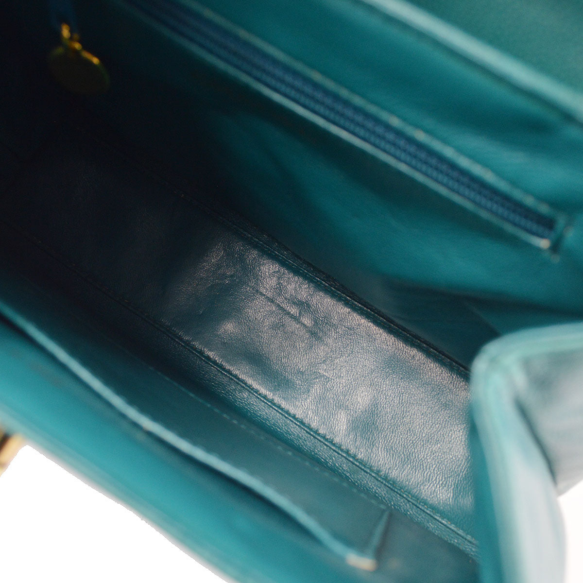 CHANEL 1998 Handbag Blue Caviar Medium