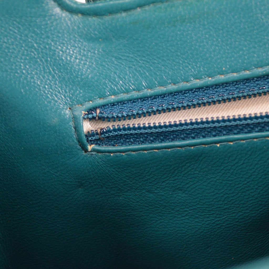 CHANEL 1998 Handbag Blue Caviar Medium