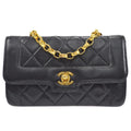 CHANEL 1989-1991 Border Flap Mini Black Lambskin