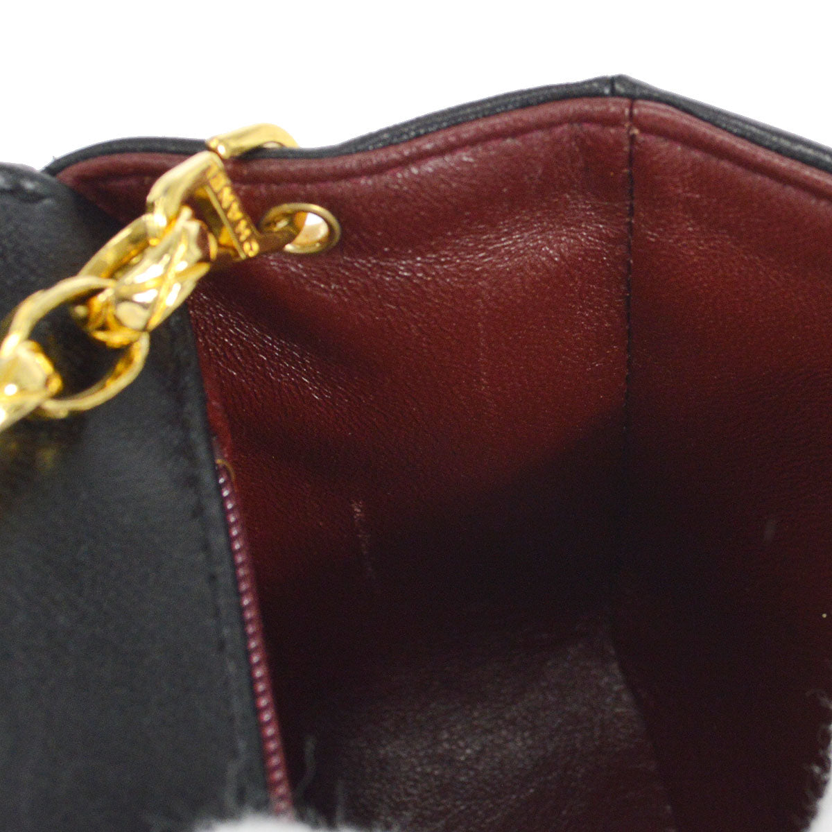 CHANEL 1989-1991 Border Flap Mini Black Lambskin