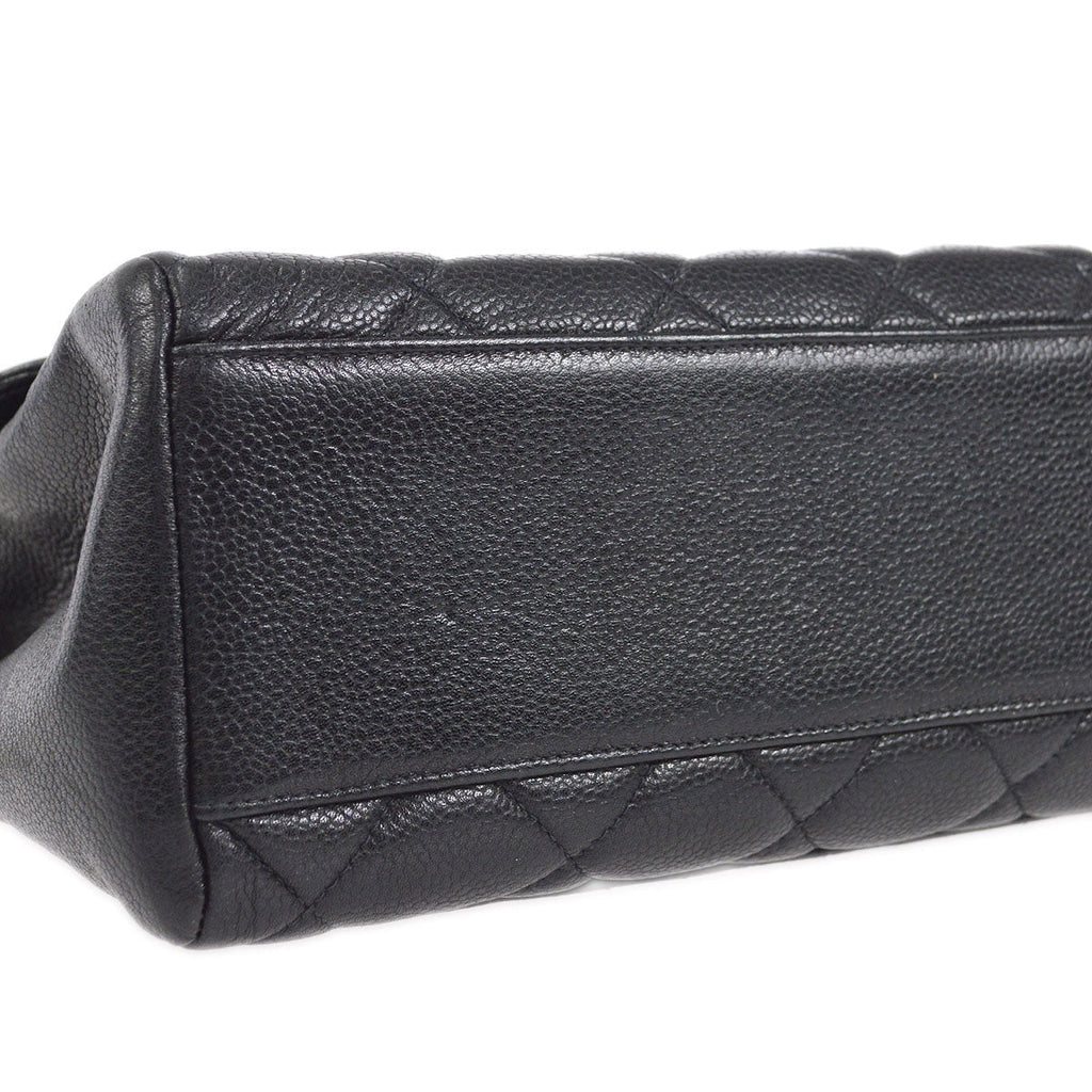 CHANEL Chain Shoulder Bag Black Caviar