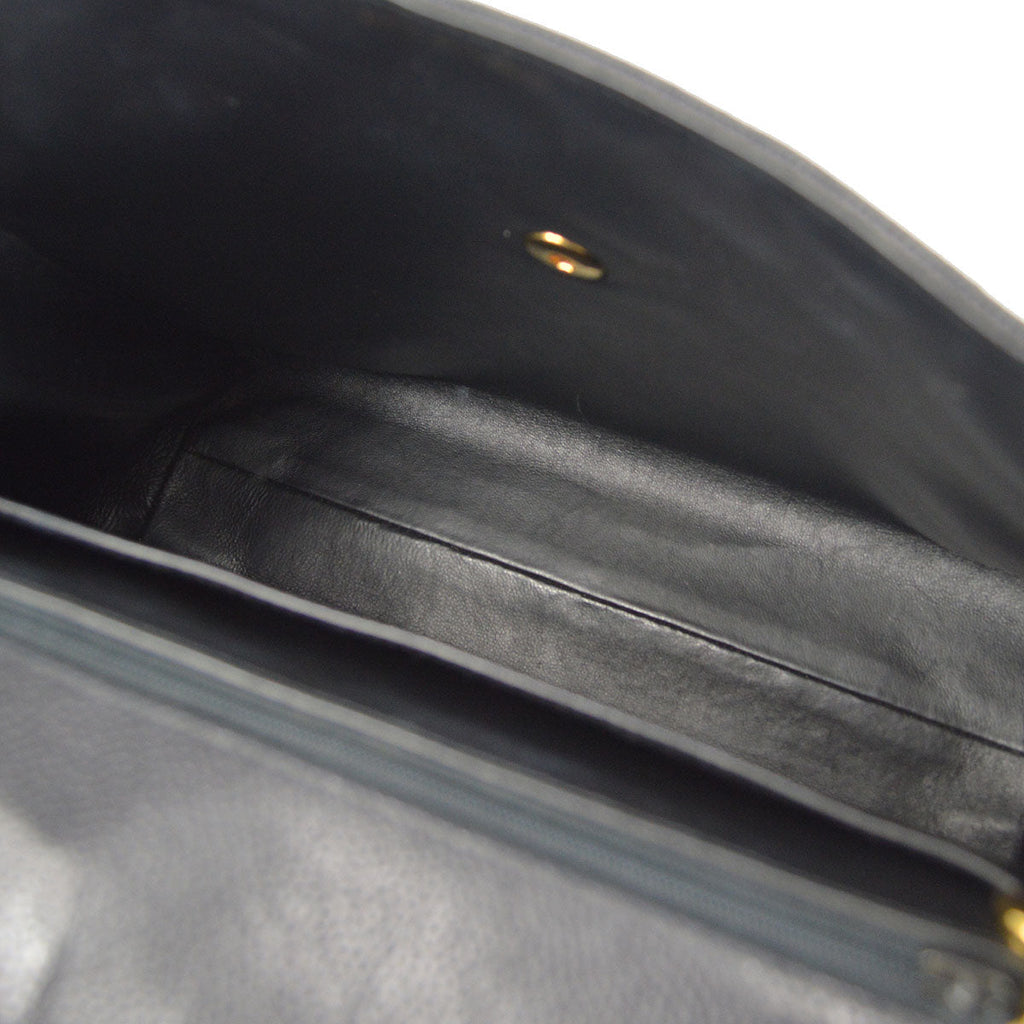 CHANEL Chain Shoulder Bag Black Caviar