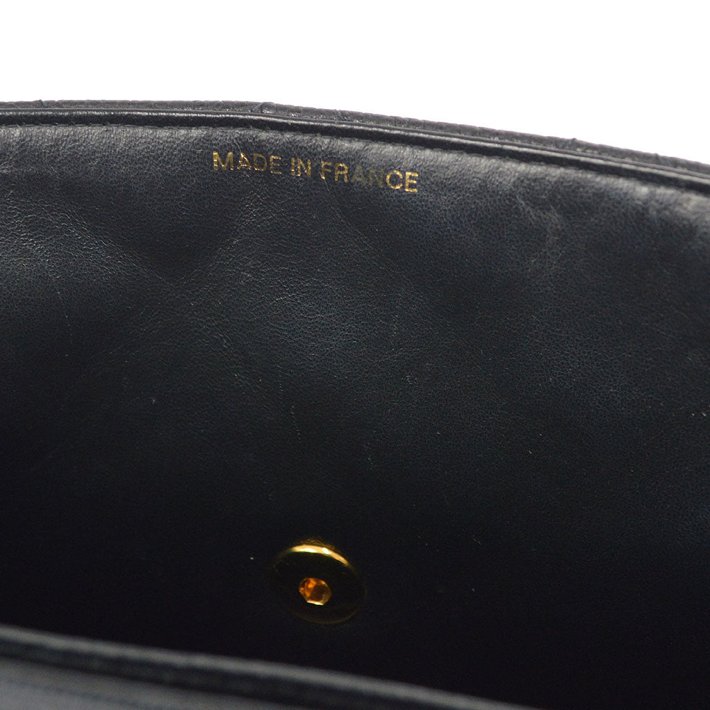 CHANEL Chain Shoulder Bag Black Caviar