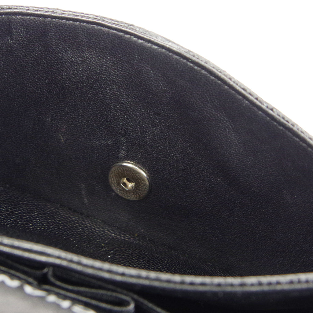 CHANEL 2005-2006 Classic Double Flap Medium SHW Black Caviar