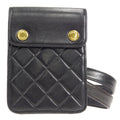 CHANEL 1989-1991 Belt Bag Black Lambskin #110