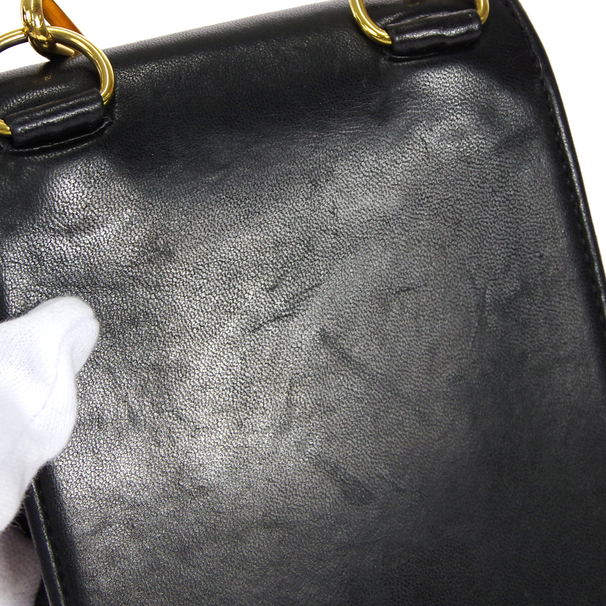 CHANEL 1989-1991 Belt Bag Black Lambskin #110