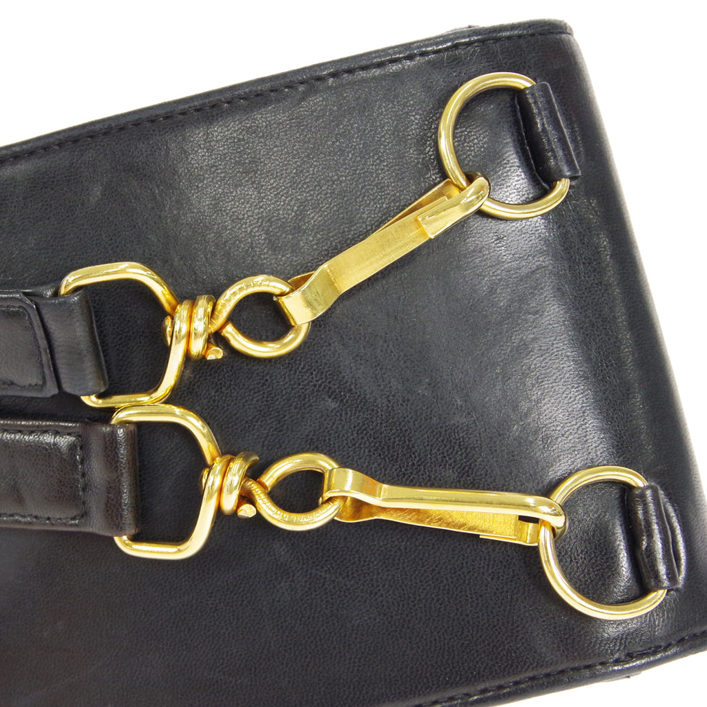 CHANEL 1989-1991 Belt Bag Black Lambskin #110