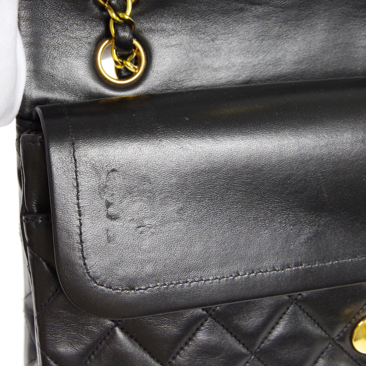 CHANEL 1994-1996 Classic Double Flap Medium Black Lambskin