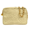 CHANEL 1994-1996 Triple CC Camera Bag Small Ivory Caviar