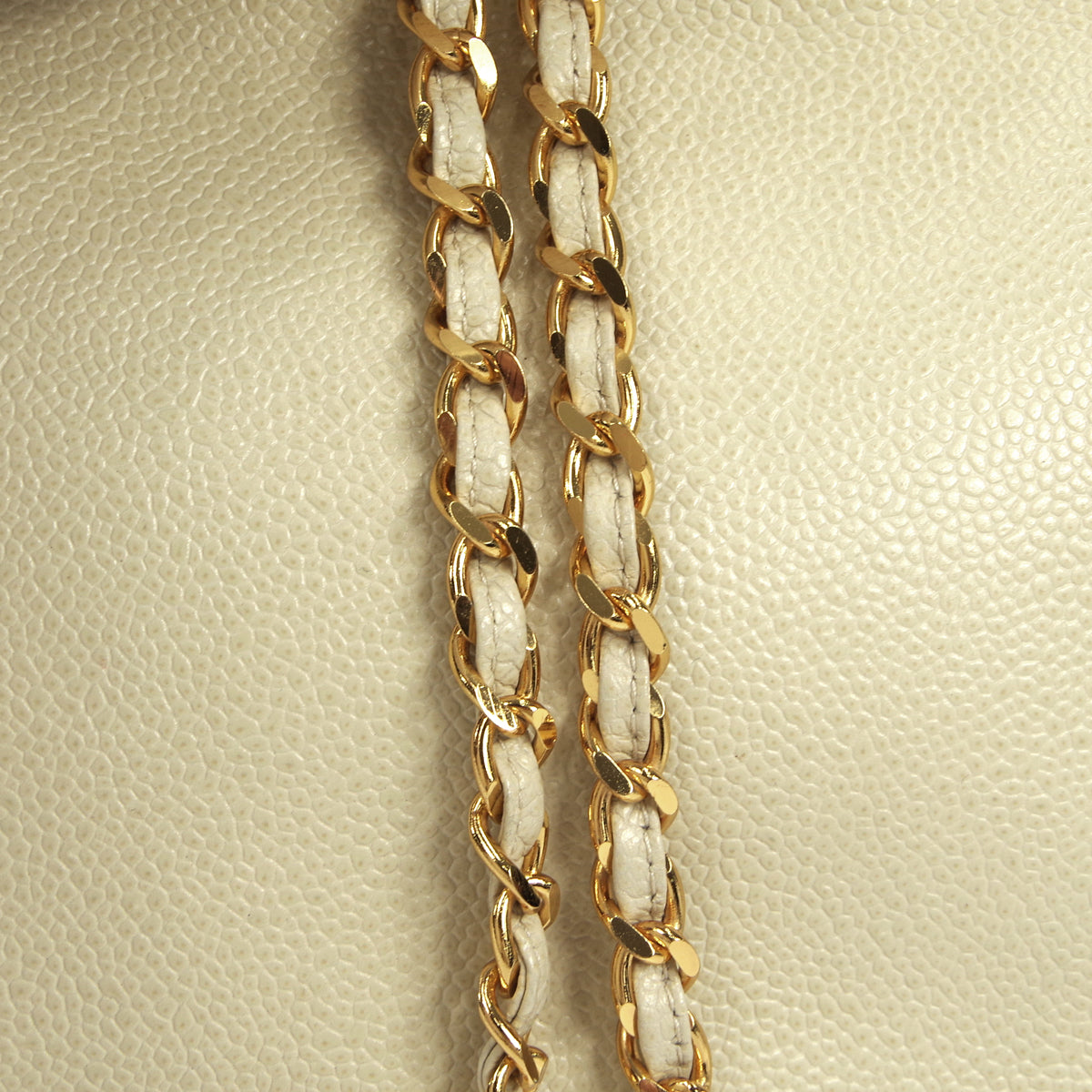 CHANEL 1994-1996 Triple CC Camera Bag Small Ivory Caviar