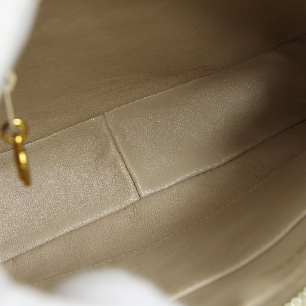 CHANEL 1994-1996 Triple CC Camera Bag Small Ivory Caviar