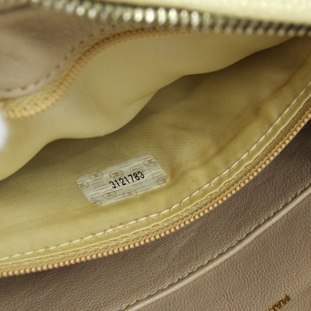 CHANEL 1994-1996 Triple CC Camera Bag Small Ivory Caviar