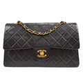 CHANEL 1991-1994 Classic Double Flap Medium Black Lambskin