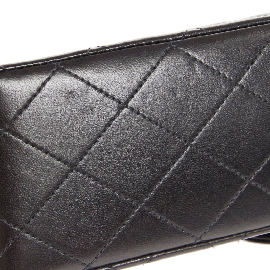 CHANEL 1991-1994 Classic Double Flap Medium Black Lambskin