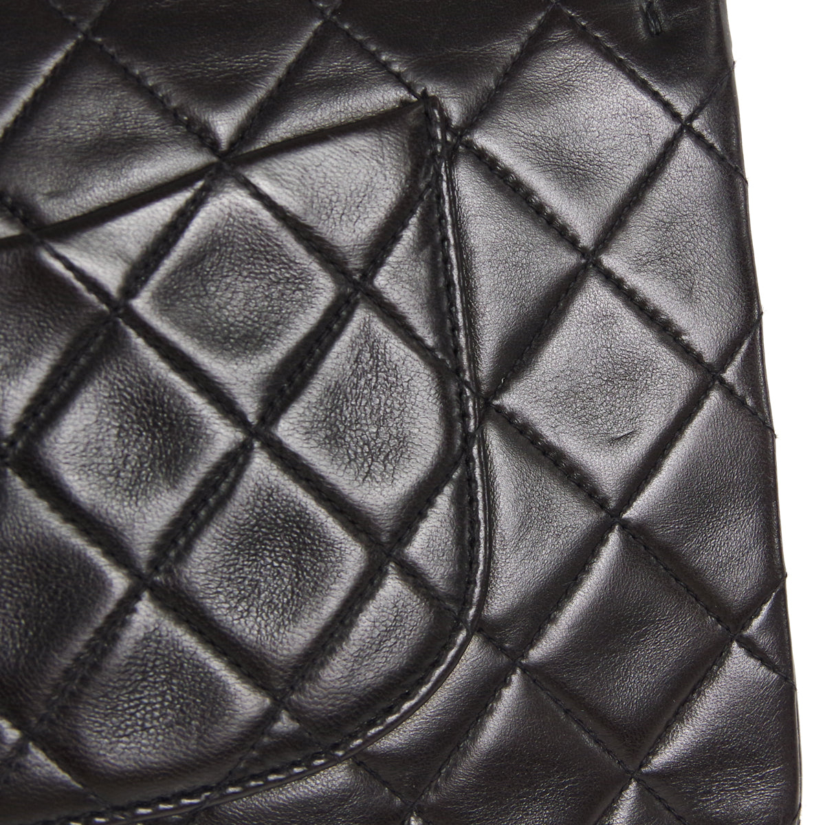 CHANEL 1991-1994 Classic Double Flap Medium Black Lambskin