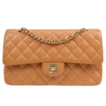 CHANEL 2005-2006 Classic Flap Medium Brown Caviar