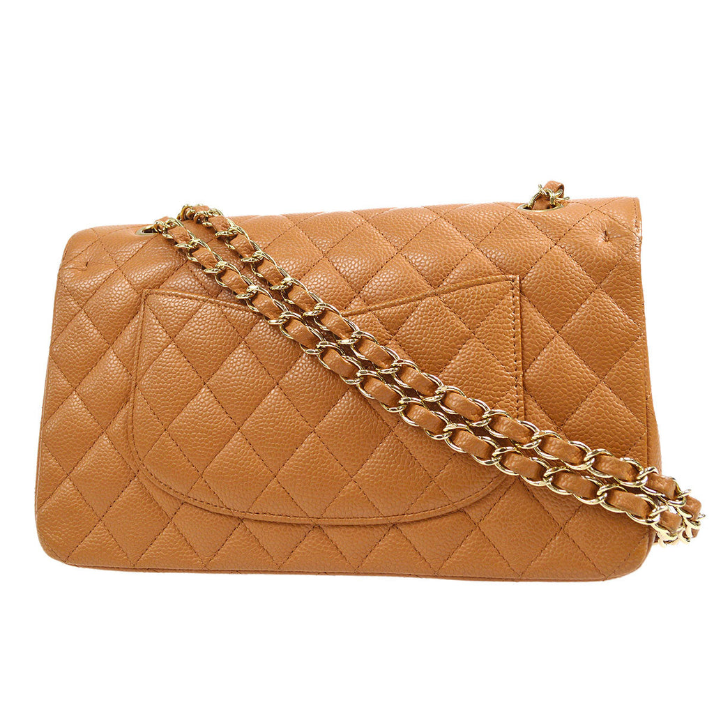 CHANEL 2005-2006 Classic Flap Medium Brown Caviar