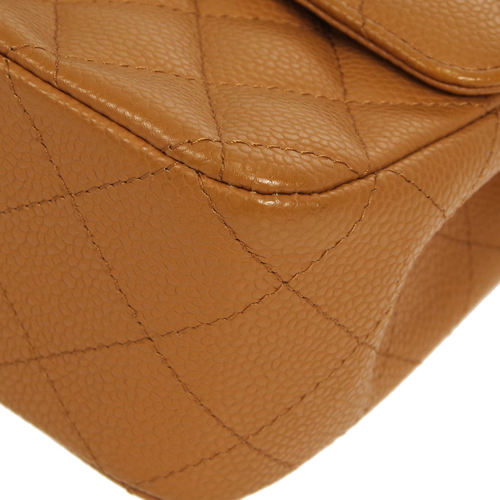 CHANEL 2005-2006 Classic Flap Medium Brown Caviar