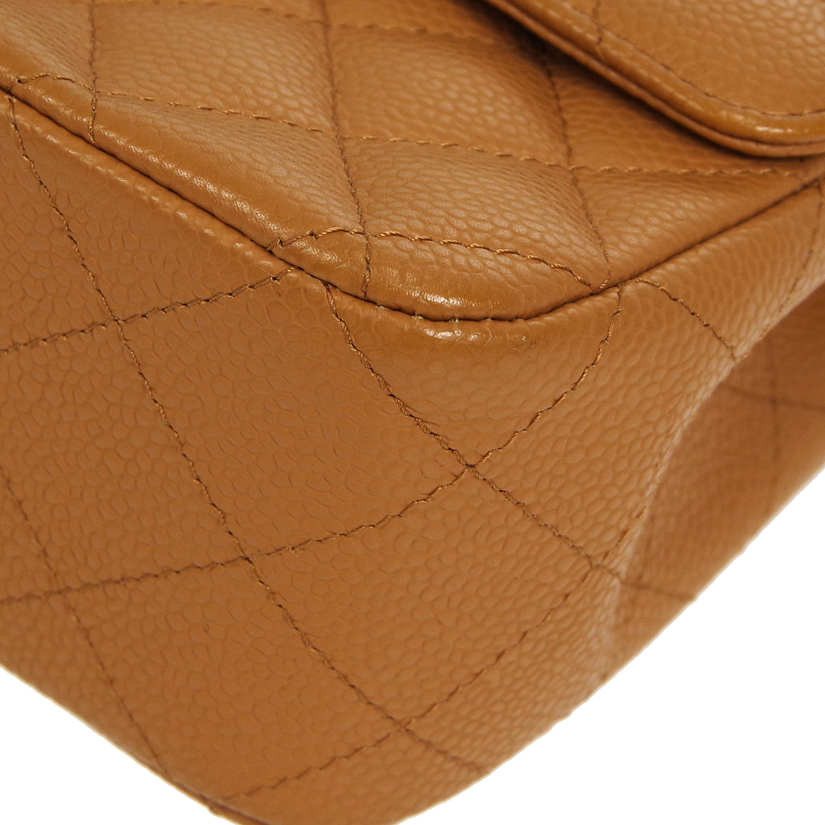 CHANEL 2005-2006 Classic Flap Medium Brown Caviar
