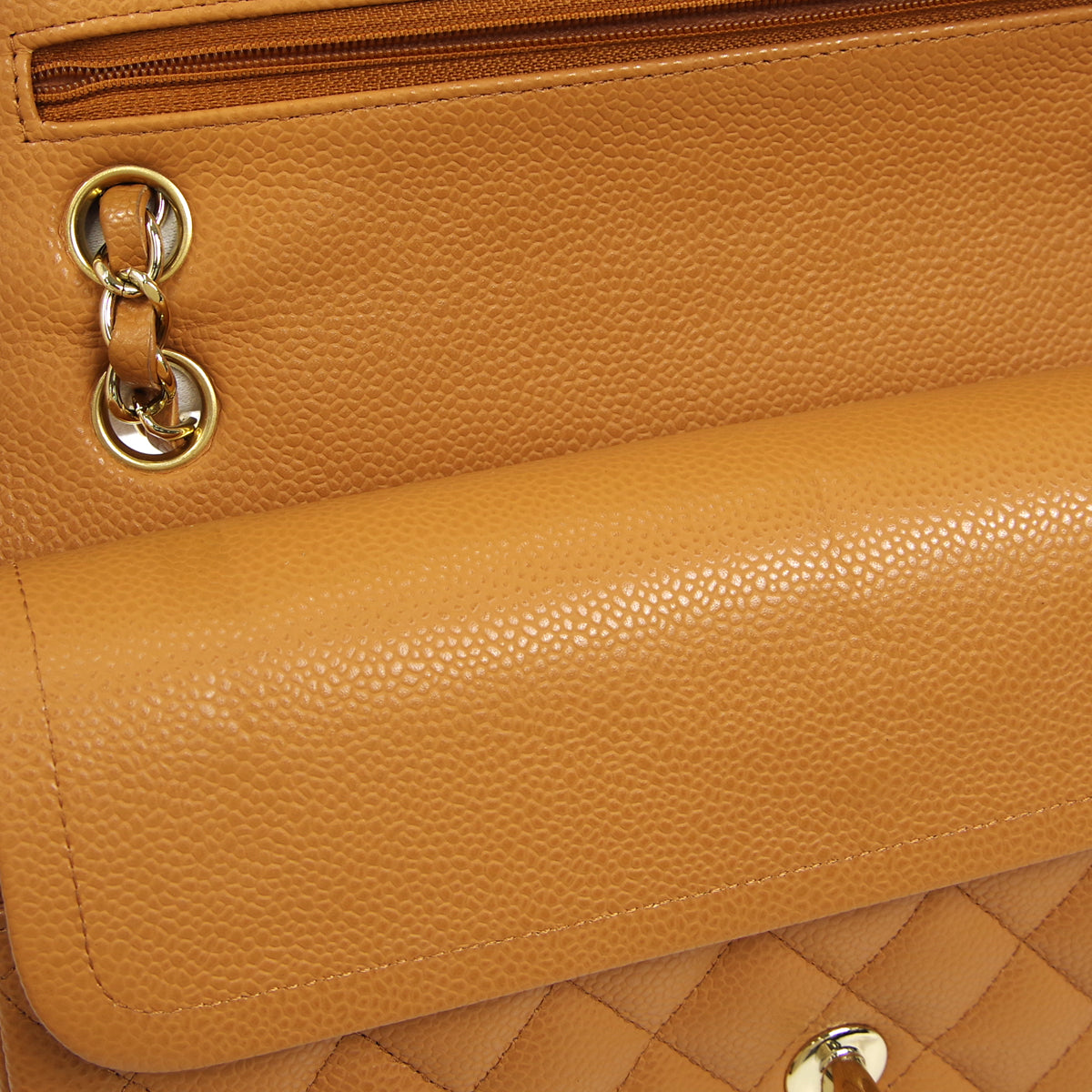 CHANEL 2005-2006 Classic Flap Medium Brown Caviar