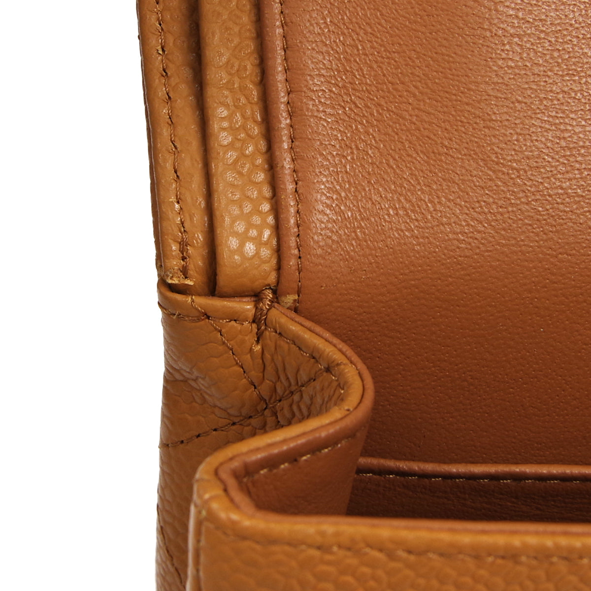 CHANEL 2005-2006 Classic Flap Medium Brown Caviar