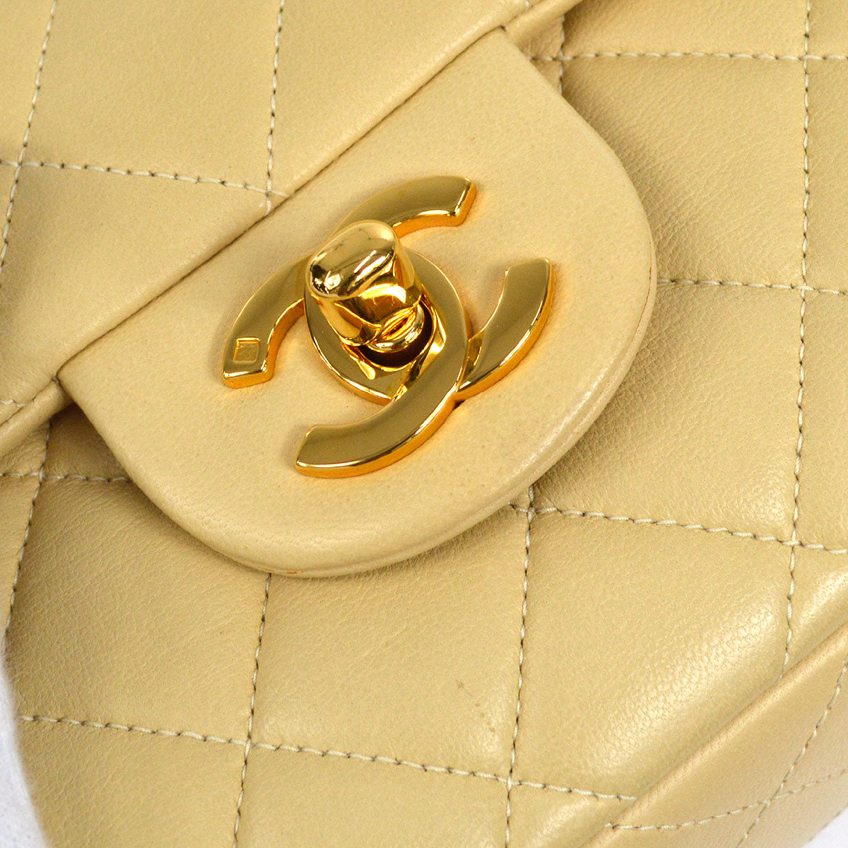 CHANEL * 1994-1996 Classic Flap Backpack Beige Lambskin