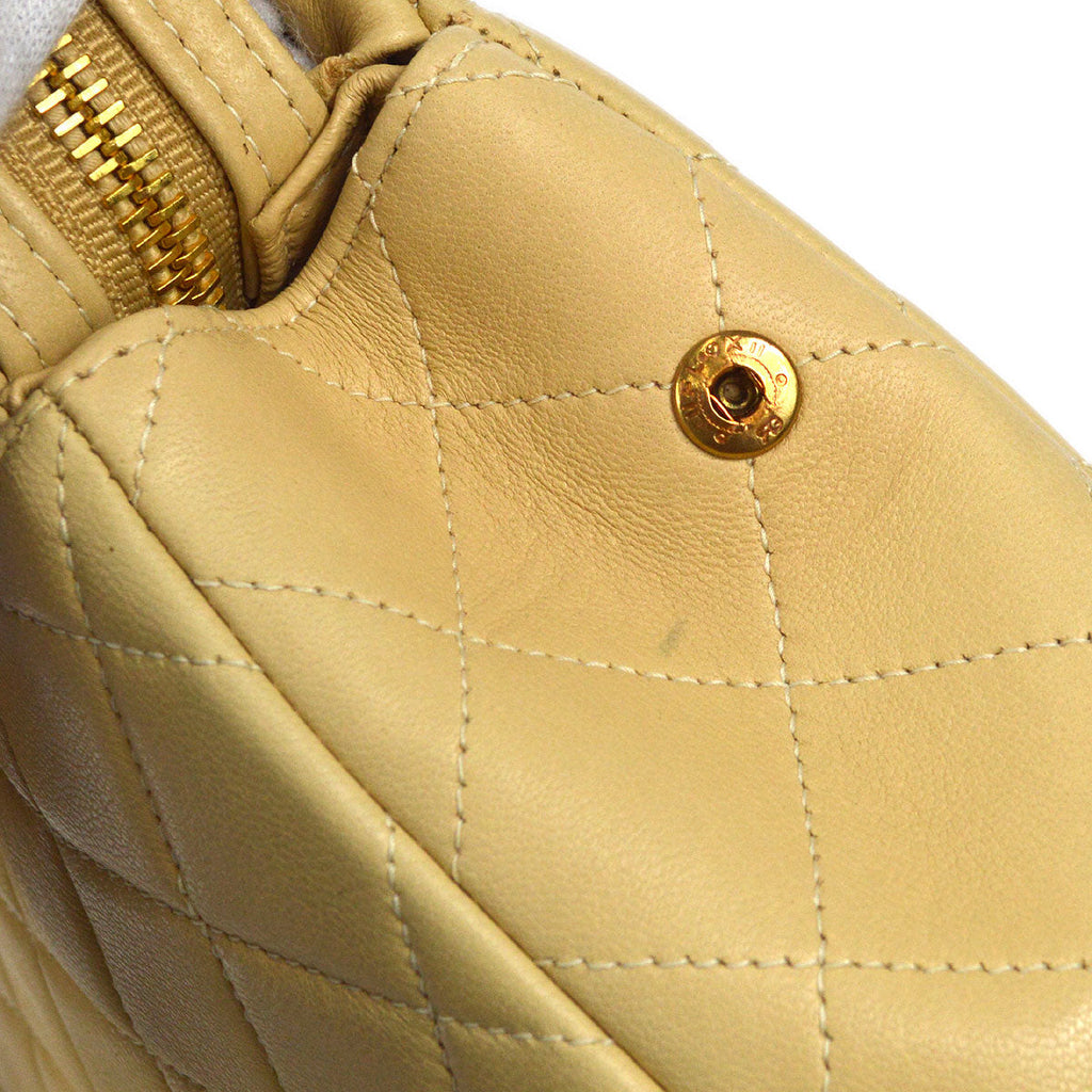 CHANEL * 1994-1996 Classic Flap Backpack Beige Lambskin