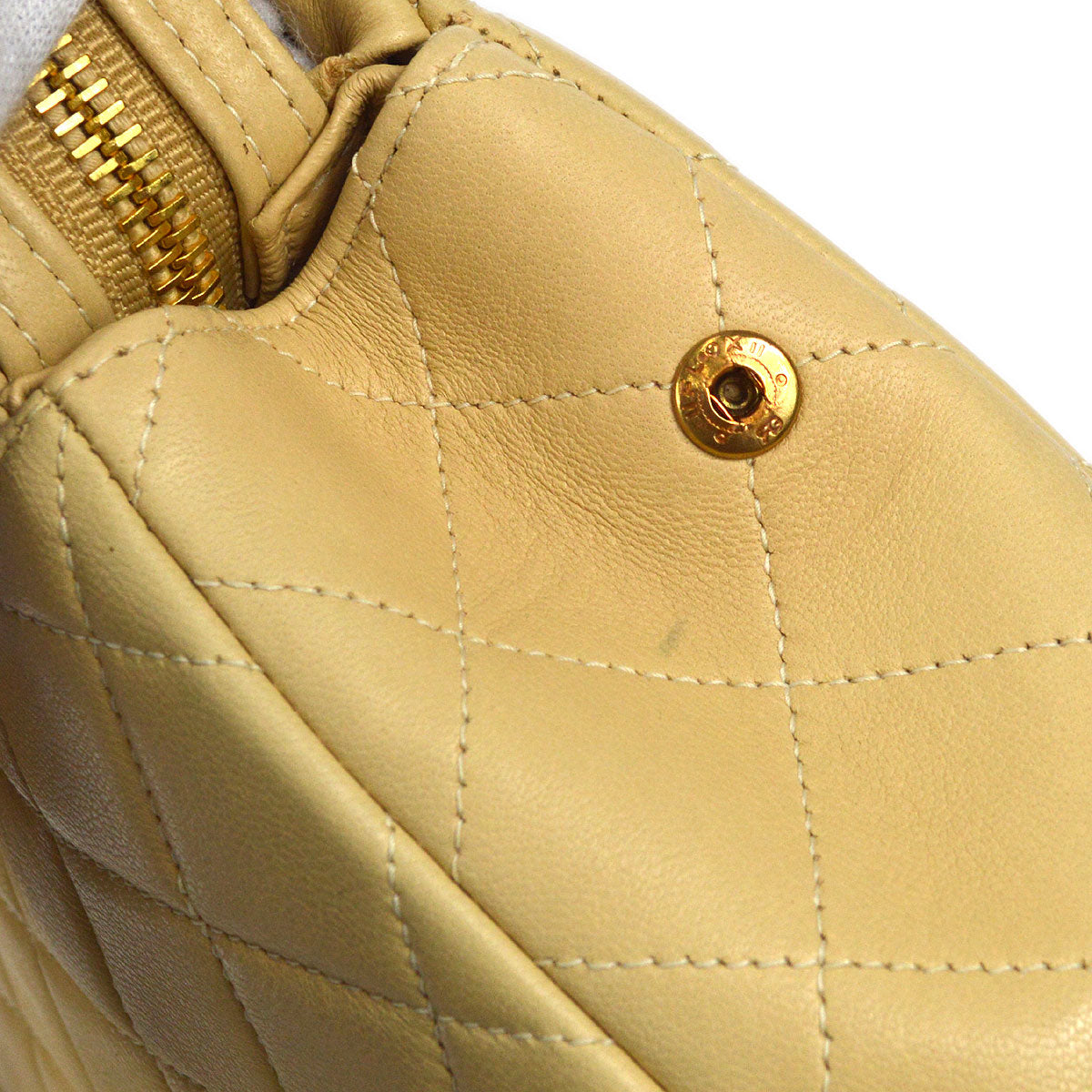 CHANEL * 1994-1996 Classic Flap Backpack Beige Lambskin