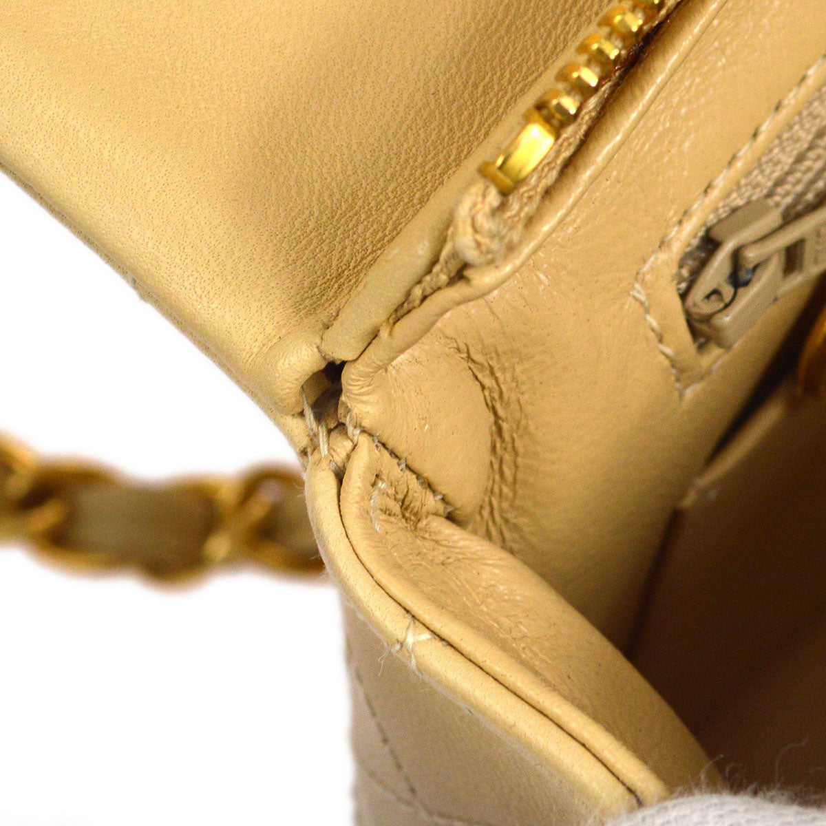 CHANEL * 1994-1996 Classic Flap Backpack Beige Lambskin