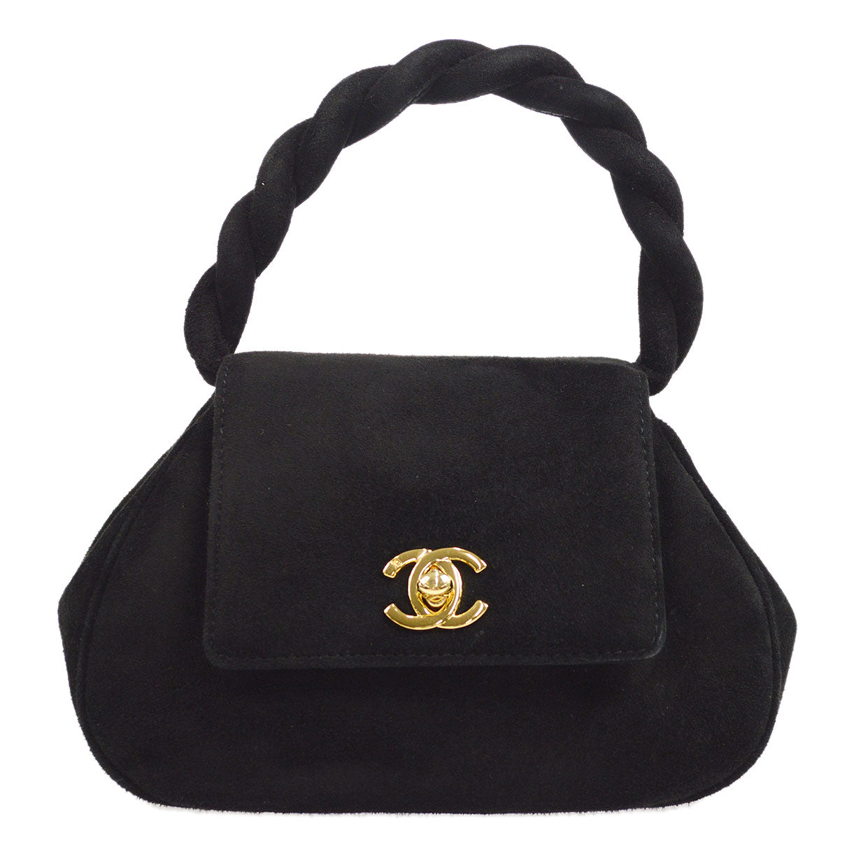 CHANEL * 1996-1997 Handbag Black Suede