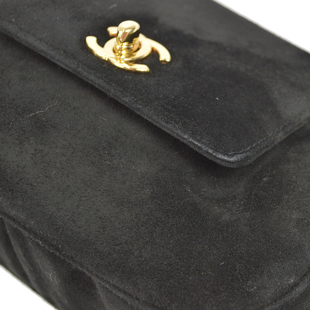 CHANEL * 1996-1997 Handbag Black Suede