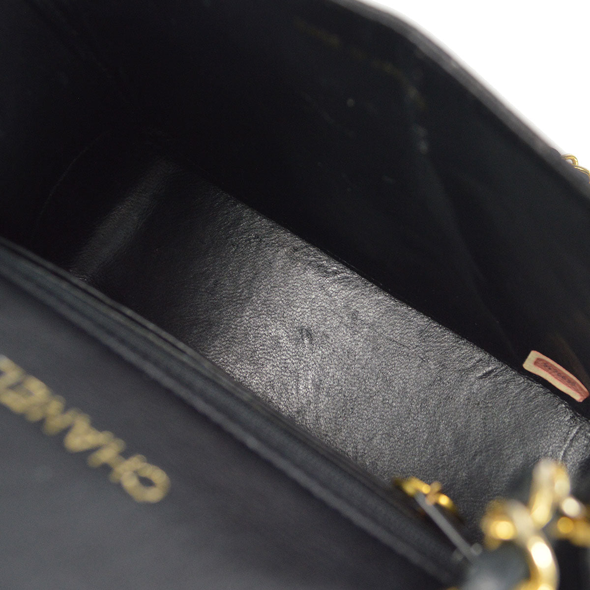 CHANEL * 1986-1988 Classic Square Flap Mini 17 Black Lizard