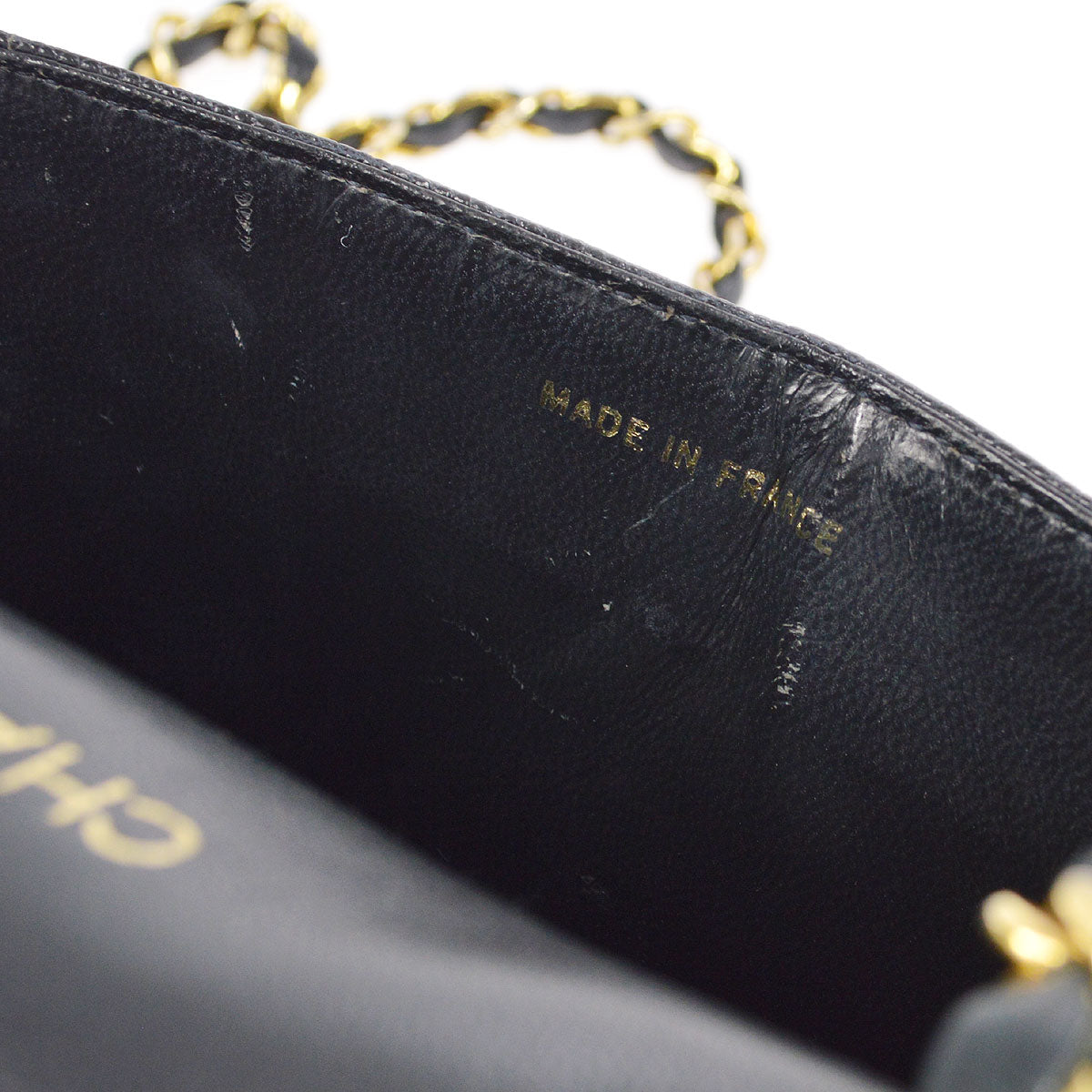 CHANEL * 1986-1988 Classic Square Flap Mini 17 Black Lizard