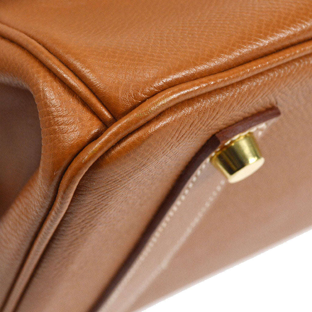 HERMES 1999 BIRKIN 35 Gold Courchevel