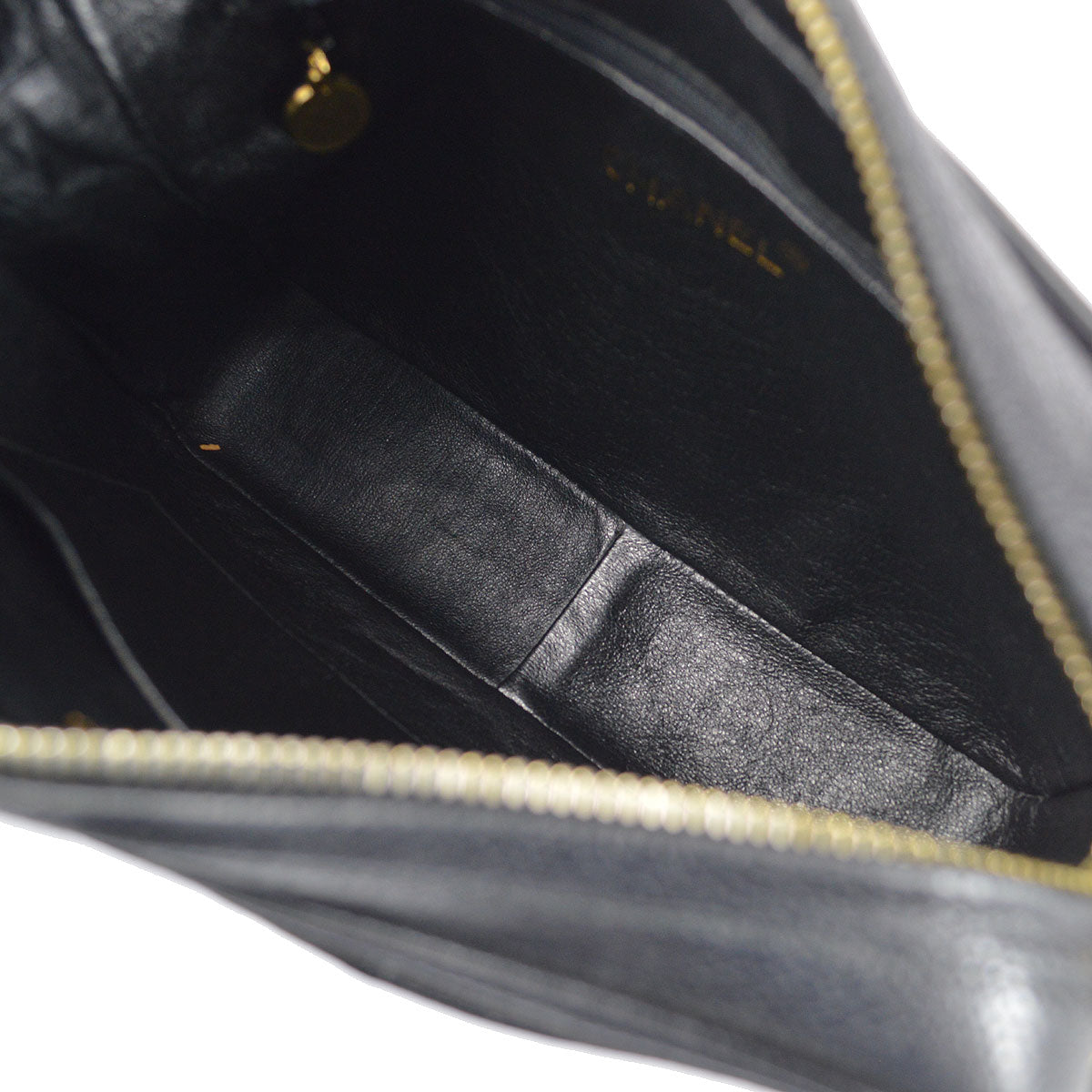 CHANEL 1994-1996 Triple CC Camera Bag Small Black Caviar