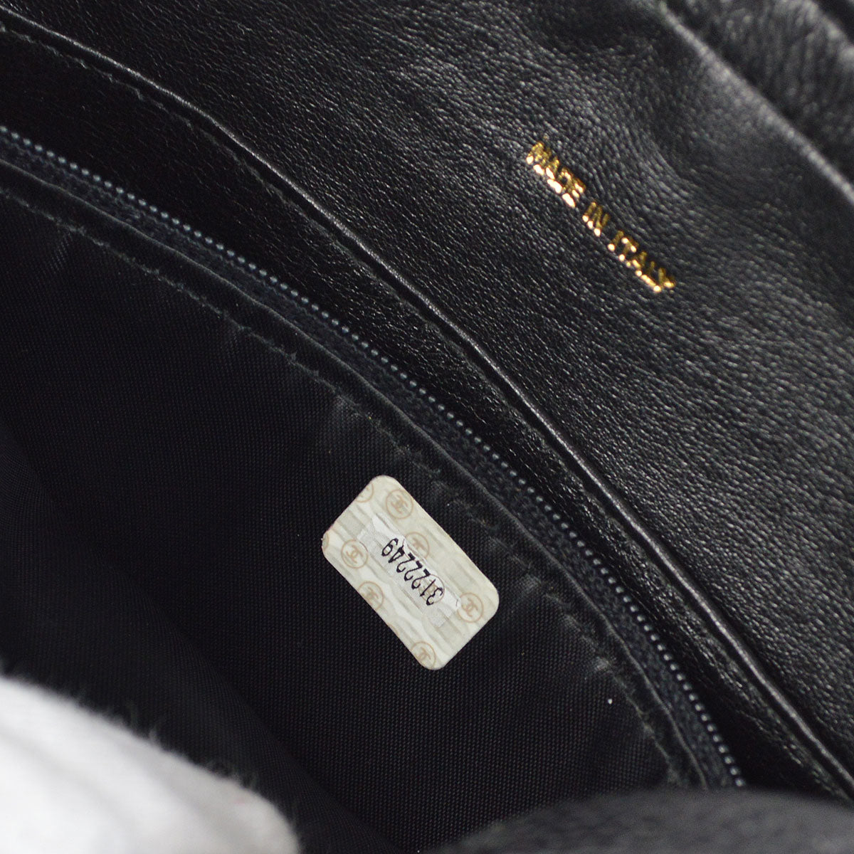 CHANEL 1994-1996 Triple CC Camera Bag Small Black Caviar
