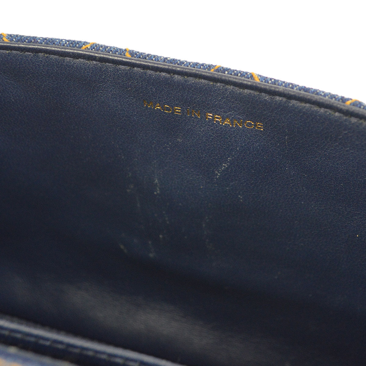 CHANEL * 1996-1997 Classic Single Flap Small Tortoiseshell Chain Denim