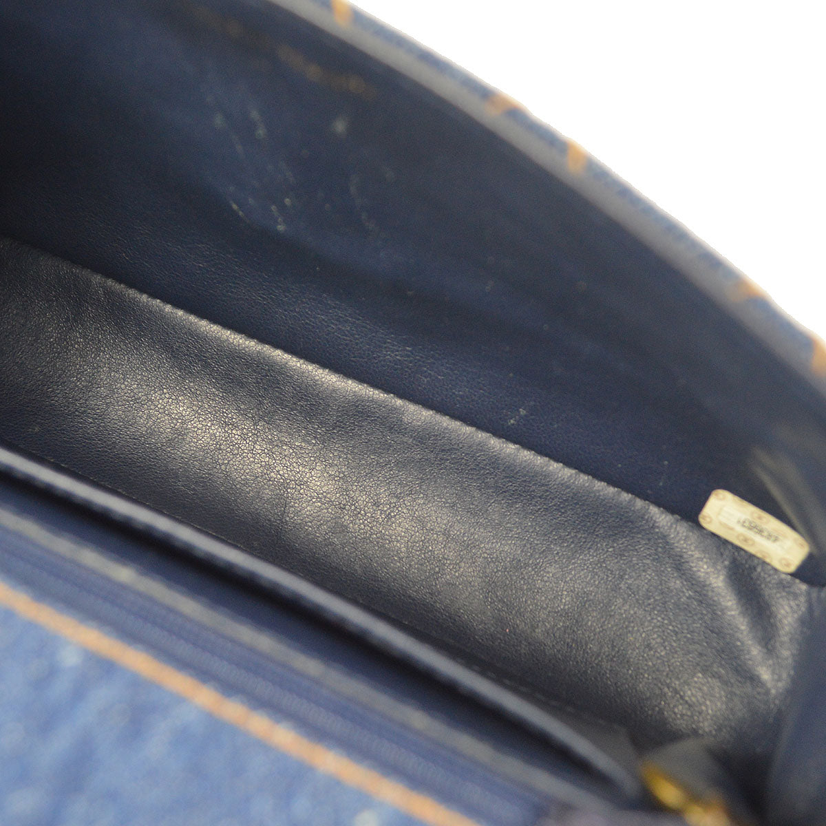 CHANEL * 1996-1997 Classic Single Flap Small Tortoiseshell Chain Denim