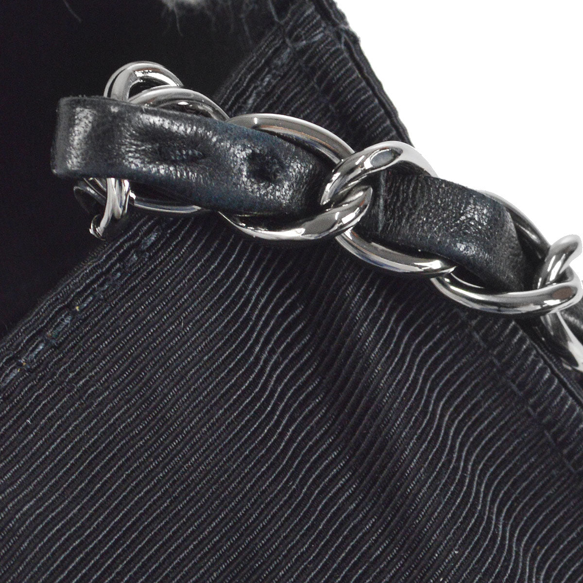 CHANEL * 2005 Emblem Shoulder Bag Mini Black Canvas