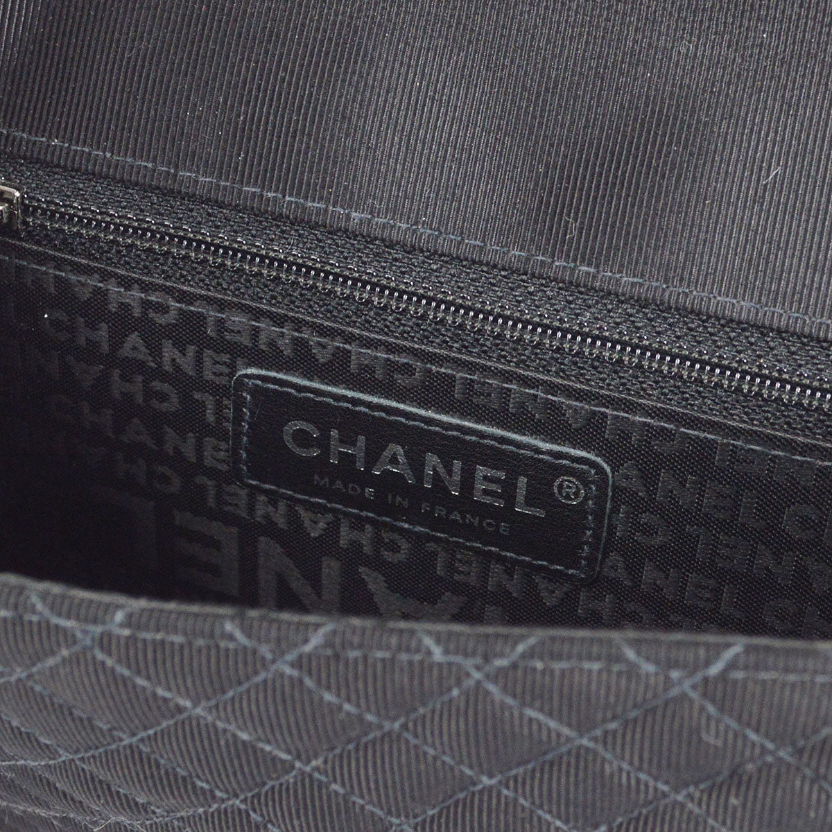 CHANEL * 2005 Emblem Shoulder Bag Mini Black Canvas