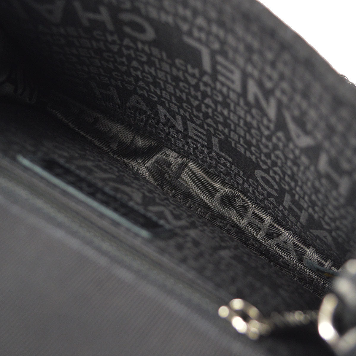 CHANEL * 2005 Emblem Shoulder Bag Mini Black Canvas