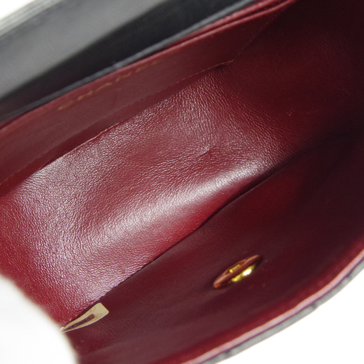 CHANEL 1991-1994 Flap Handbag Mini Black Lambskin