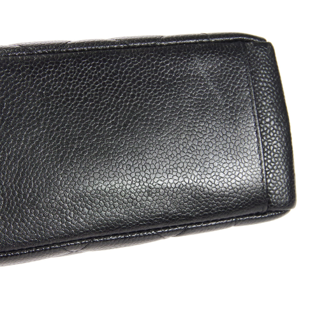 CHANEL 1997-1999 Tall Diana Flap Medium Black Caviar