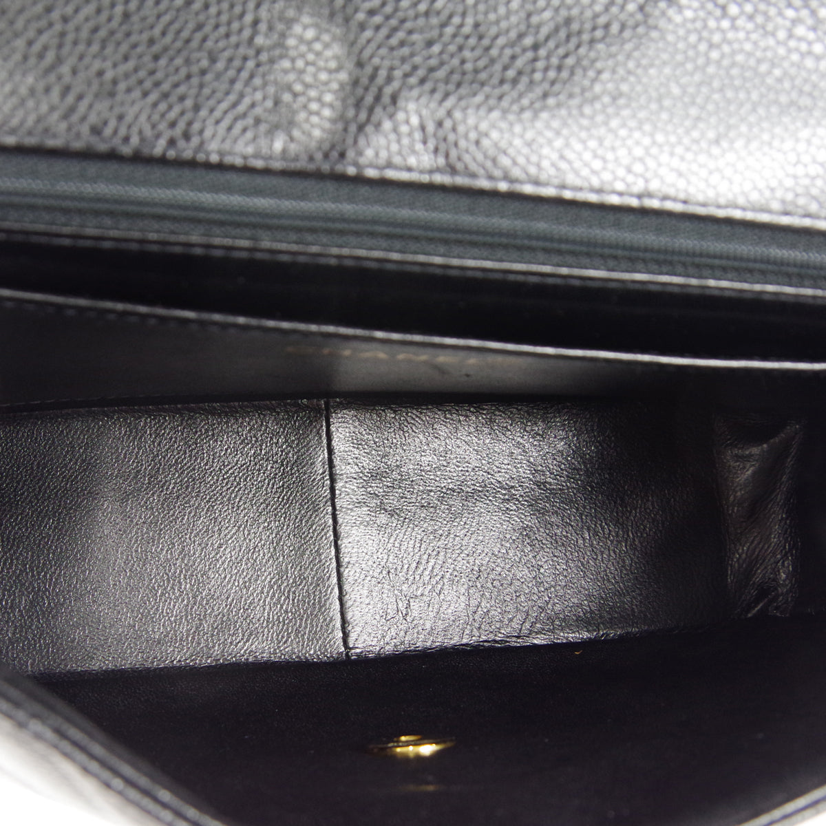 CHANEL 1997-1999 Tall Diana Flap Medium Black Caviar