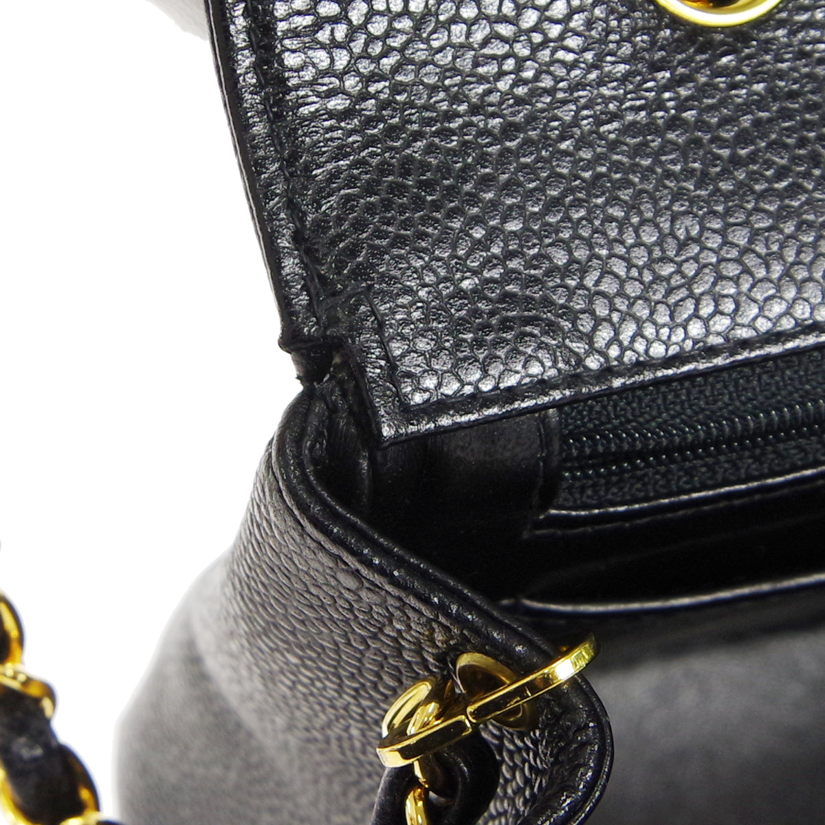 CHANEL 1997-1999 Tall Diana Flap Medium Black Caviar