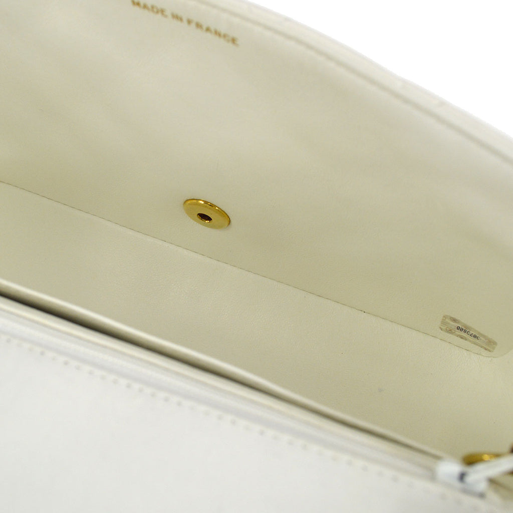 CHANEL 1994-1996 Diana Flap Medium White Lambskin