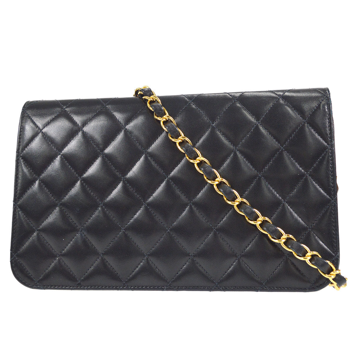 CHANEL 2005-2006 CC Turnlock Full Flap Small Black Lambskin