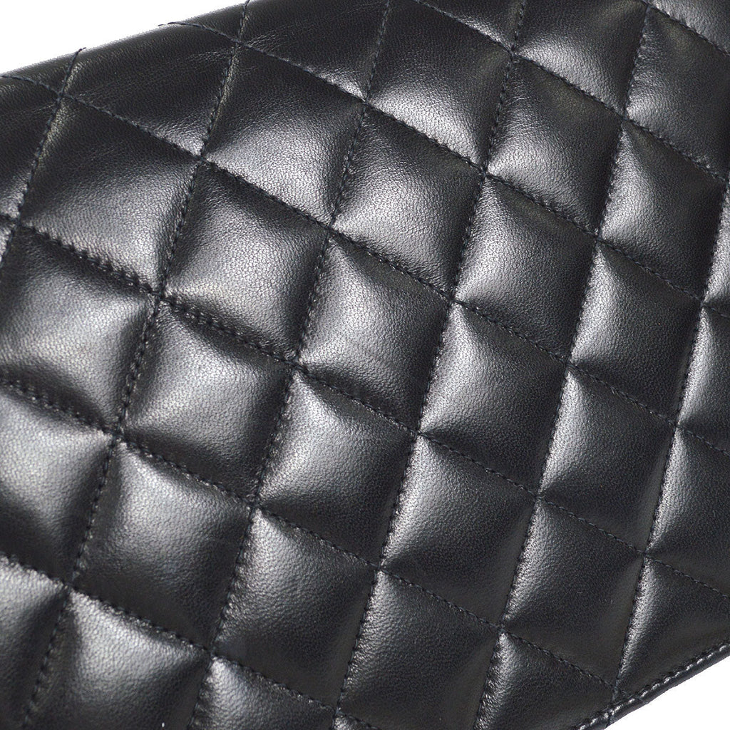 CHANEL 2005-2006 CC Turnlock Full Flap Small Black Lambskin