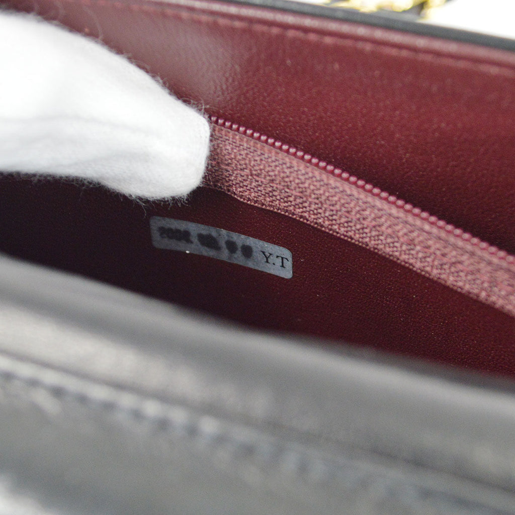 CHANEL 2005-2006 CC Turnlock Full Flap Small Black Lambskin