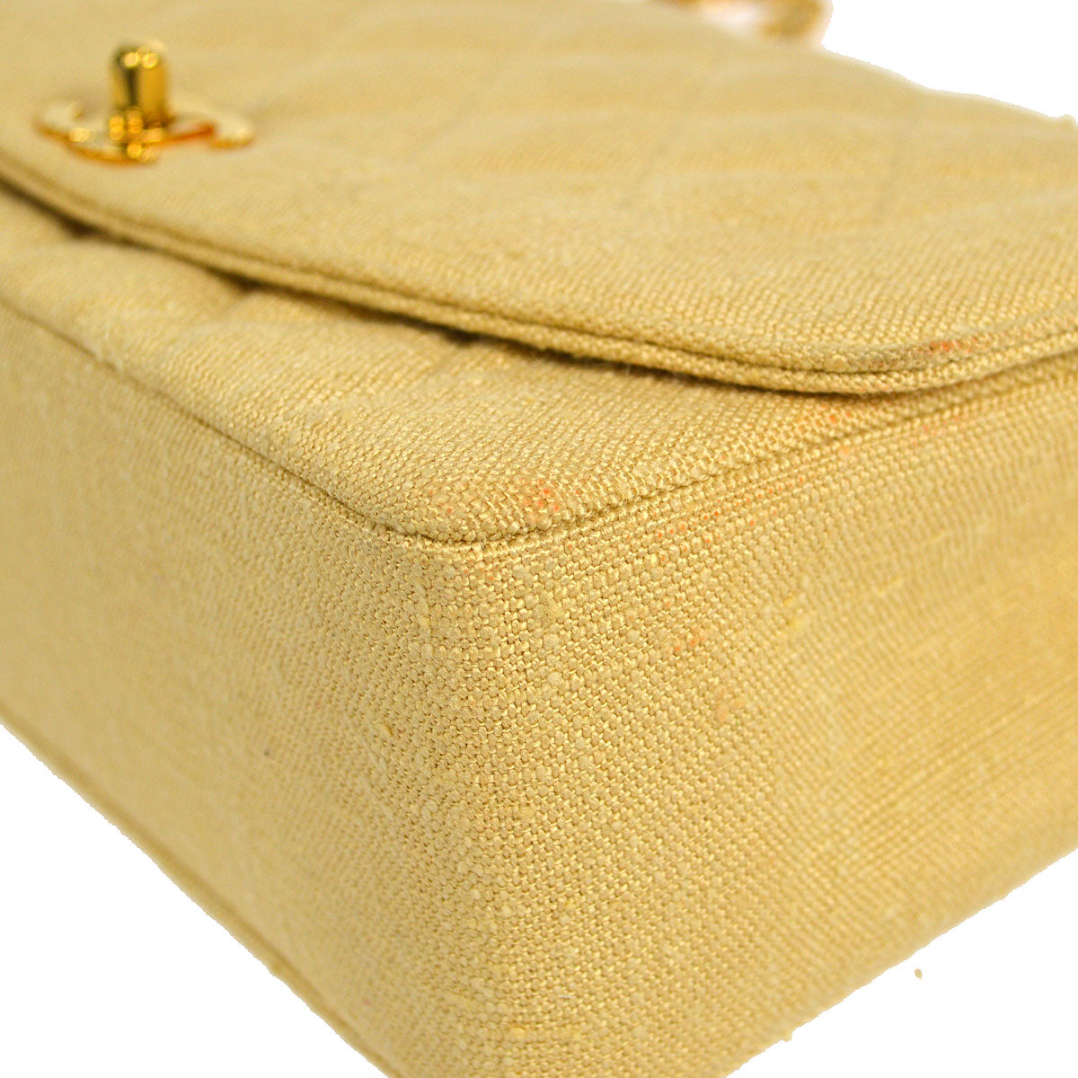 CHANEL 1991-1994 Diana Flap Medium Beige Linen